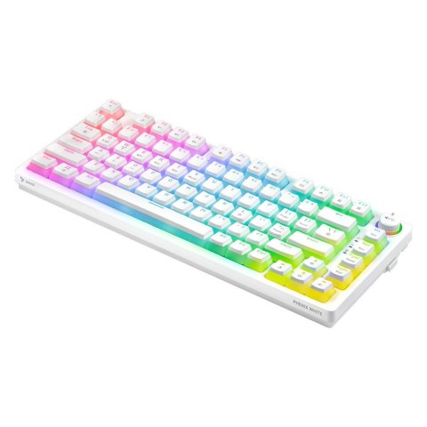 Klawiatura mechaniczna bezprzewodowa PHENIX WHITE Gateron Red Pro, Pudding