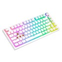 Klawiatura mechaniczna bezprzewodowa PHENIX WHITE Gateron Red Pro, Pudding