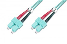 Patch cord światłowodowy FO SC-SC MM 50/125 OM3 duplex LSOH 3m, Turkusowy