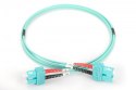 Patch cord światłowodowy FO SC-SC MM 50/125 OM3 duplex LSOH 3m, Turkusowy