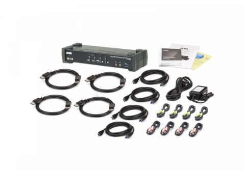 Przełącznik USB 3.0 4K DP MST KVM 4-portowy CS1924M