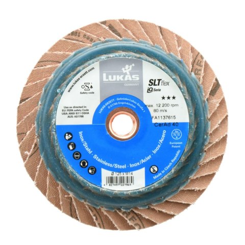 LUKAS ŚCIERNICA LISTKOWA 125mm P 40 SLTFLEX CERAMIC AD IQ-SERIES