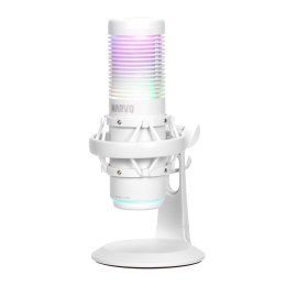 Marvo, gamingowy mikrofon, BLAST 60 White, biały, Podświetlenie RGB, wejście słuchawkowe