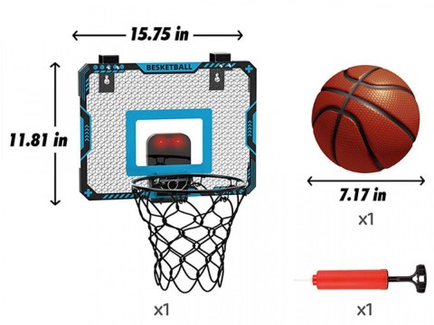 Tablica do koszykówki z piłką i pompką