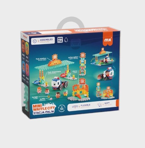 Klocki Mini Waffle - Stacja benzynowa 148 elementów
