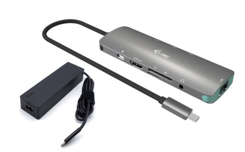 Zestaw Stacja dokująca USB-C Metal Nano 4K HDMI LAN z Power Delivery 100W + Ładowarka 100W