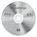 MediaRange DVD+R, mr443, 4.7GB, 16x, spindle, 100-pack, bez możliwości nadruku, 12cm, do archiwizacji danych