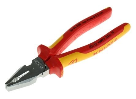 KNIPEX SZCZYPCE UNIWERSALNE IZOLOWANE 200mm O ZWIĘKSZONYM PRZEŁOŻENIU