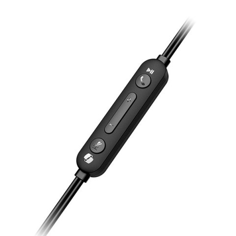 Genius HS-220U AI słuchawki z mikrofonem, przewodowa, czarna, 2.0, zamykane, USB - C