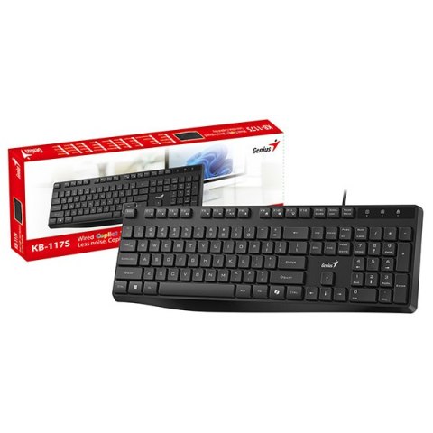 Genius KB-117S COPILOT klawiatura przewodowa (USB) CZ/SK, czarna