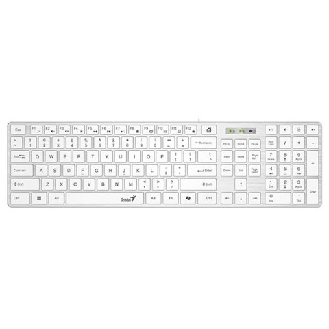 Genius SlimStar 126 COPILOT klawiatura przewodowa (USB) CZ/SK, biała