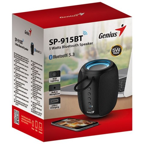 Genius głośnik SP-915BT, 1.0, 5W, czarny, COPILOT