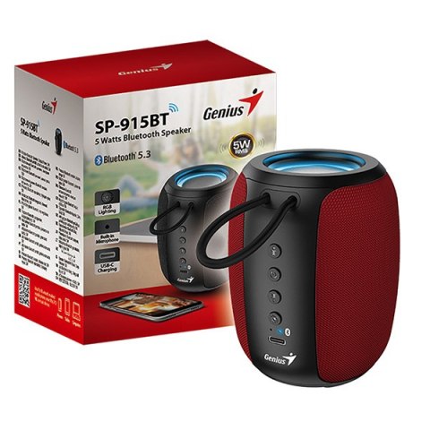 Genius głośnik SP-915BT, 1.0, 5W, czerwony, COPILOT