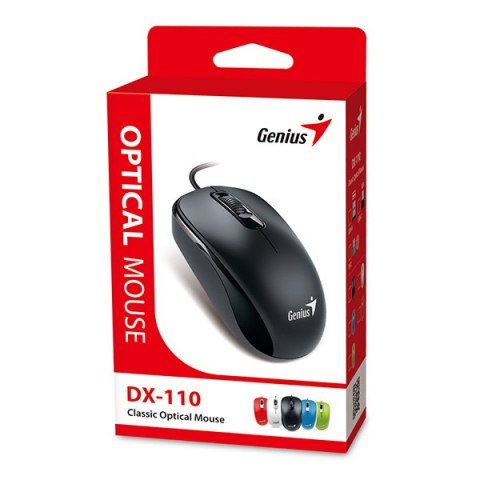 Genius DX-110 Mysz przewodowa, czarna, 1200DPI, USB-C