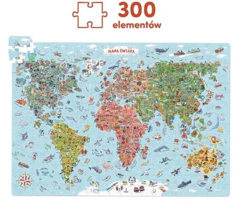 Puzzle odkrywcy - Mapa świata 300 elementów