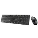 Genius SlimStar C126 COPILOT zestaw klawiatura przewodowa (USB) CZ/SK, czarna z optyczną myszką, niski profil