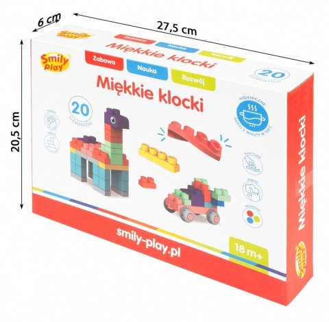 Klocki miękkie 20 elementów