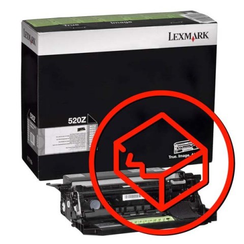 Lexmark oryginalny bęben 52D0Z00, 520Z, black, B, 100000s, uszkodzone opakowanie