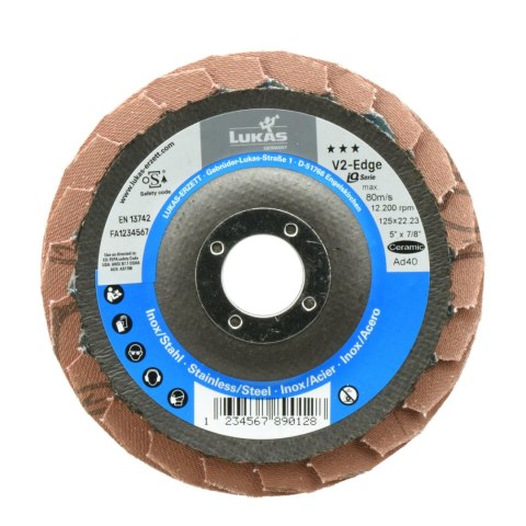 LUKAS ŚCIERNICA LISTKOWA 125mm V2 EDGE P40 CERAMIC AD
