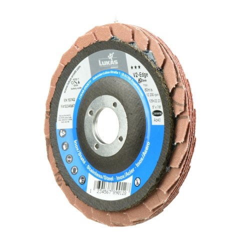 LUKAS ŚCIERNICA LISTKOWA 125mm V2 EDGE P40 CERAMIC AD