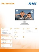 Monitor PRO MP2412W 23.8 cala LED/FHD/Flat/100Hz/Biały
