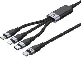 Unitek przewód ładujący USB 3 w 1 czarny
