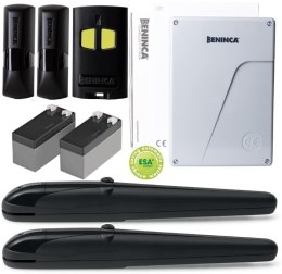 Zestaw Beninca KBOB2124DK.P TURBO 24V do 4m bram dwuskrzydłowych + akumulatory