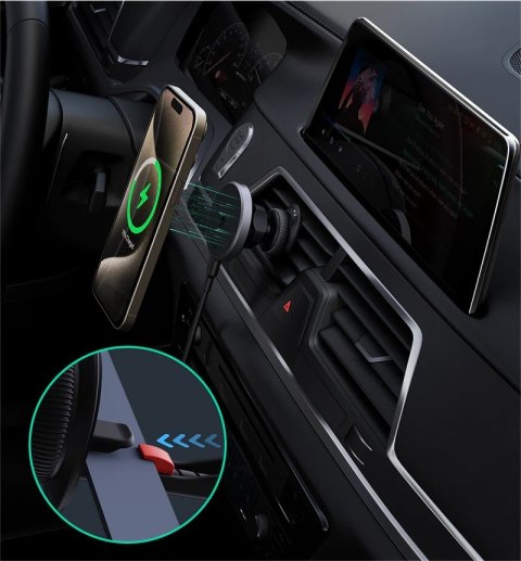 HD-MC13 Qi2 15W 3A ładowarka samochodowa bezprzewodowa + kabel USB-C