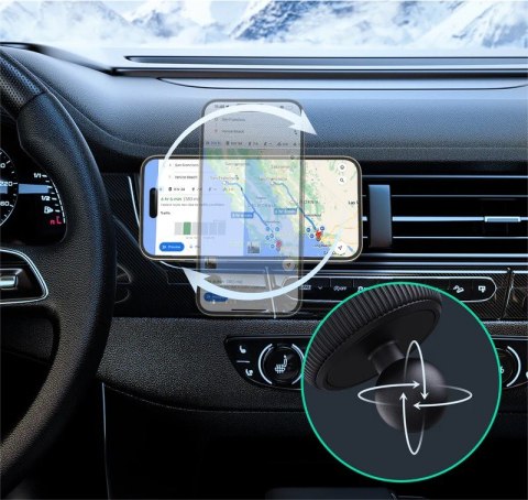 HD-MC13 Qi2 15W 3A ładowarka samochodowa bezprzewodowa + kabel USB-C