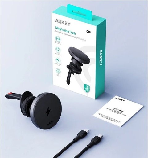 HD-MC13 Qi2 15W 3A ładowarka samochodowa bezprzewodowa + kabel USB-C