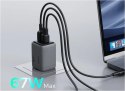 PA-C3 ładowarka sieciowa 3xUSB (2xUSB-C + 1xUSB-A) 67W 5A QC5.0 PD3.0 AFC PPS FCP SCP