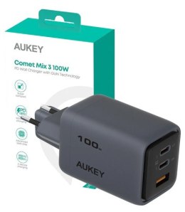 PA-C5 ładowarka sieciowa 3xUSB (2xUSB-C i 1xUSB-A) 100W 5A QC5.0 PD3.0 AFC PPS FCP SCP