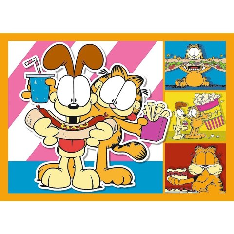 Puzzle 4w1 Garfield kocha lazanie