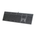 A4Tech FX50 Klawiatura przewodowa (USB) CZ, szara