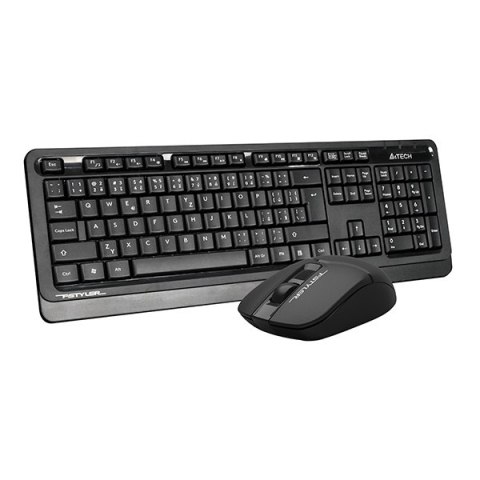 A4Tech FG1012 Zestaw klawiatur bezprzewodowa CZ, czarna z myszą optyczną bezprzewodową, AA, klasyczna, 2.4 [Ghz]