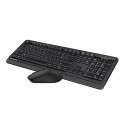 A4Tech FG1012 Zestaw klawiatur bezprzewodowa CZ, czarna z myszą optyczną bezprzewodową, AA, klasyczna, 2.4 [Ghz]