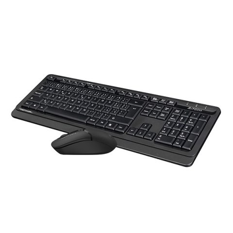 A4Tech FG1012 Zestaw klawiatur bezprzewodowa CZ, czarna z myszą optyczną bezprzewodową, AA, klasyczna, 2.4 [Ghz]