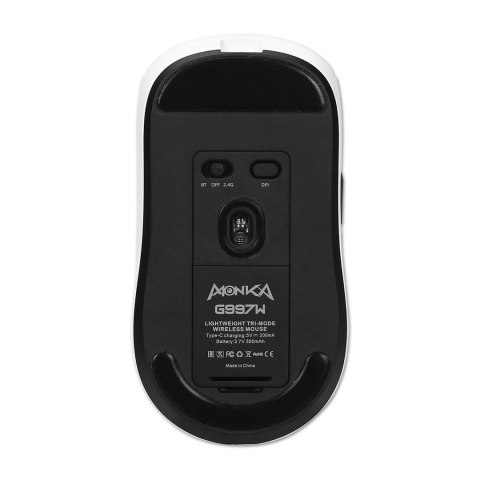 Marvo MONKA PRIME Mysz biała, 26000DPI, Tri-Mode