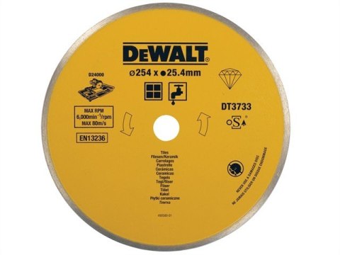 DEWALT TARCZA DIAMENTOWA PEŁNA 250x1,6x25,4mm