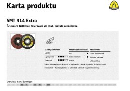 KLINGSPOR ŚCIERNICA LISTKOWA WYPUKŁA SMT314 EXTRA 125mm gr. 60