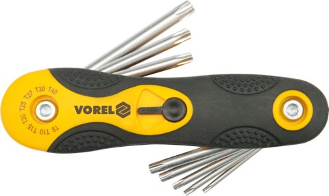 VOREL KLUCZE TORX T9-T40 kpl. 8szt. CrV 56507