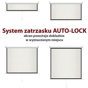 Ekran ręczny półautomat 1:1 96" 244x244cm MS-96 1:1