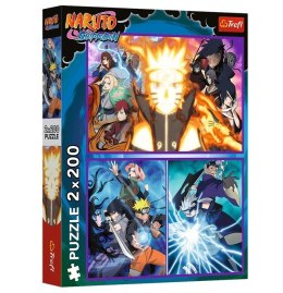Puzzle 2x200 elementów Naruto Ninja z Wioski Ukrytego Liścia