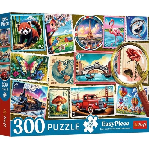 Puzzle 300 elementów EasyPiece Znaczki pocztowe; dla seniora