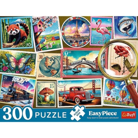 Puzzle 300 elementów EasyPiece Znaczki pocztowe; dla seniora