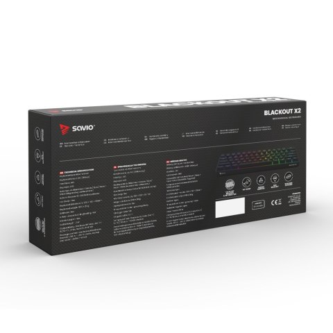 Klawiatura mechaniczna BLACKOUT X2 OUTEMU Peach Silent, Hot Swap