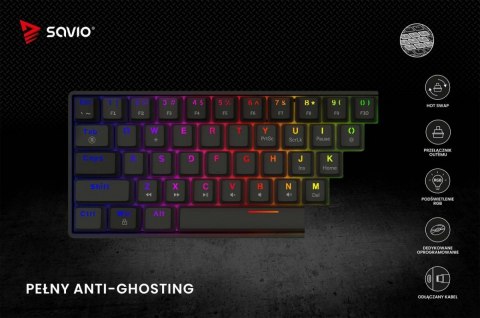 Klawiatura mechaniczna BLACKOUT X2 OUTEMU Peach Silent, Hot Swap