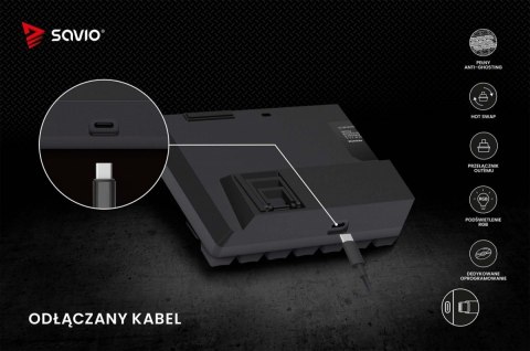 Klawiatura mechaniczna BLACKOUT X2 OUTEMU Red, Hot Swap