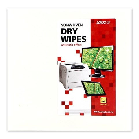 Środki czyszczące ściereczki suche, 18x18cm, 30szt., Logo