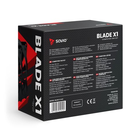 Zestaw wentylatorów BLADE 3 x 120mm 4-pin PWM